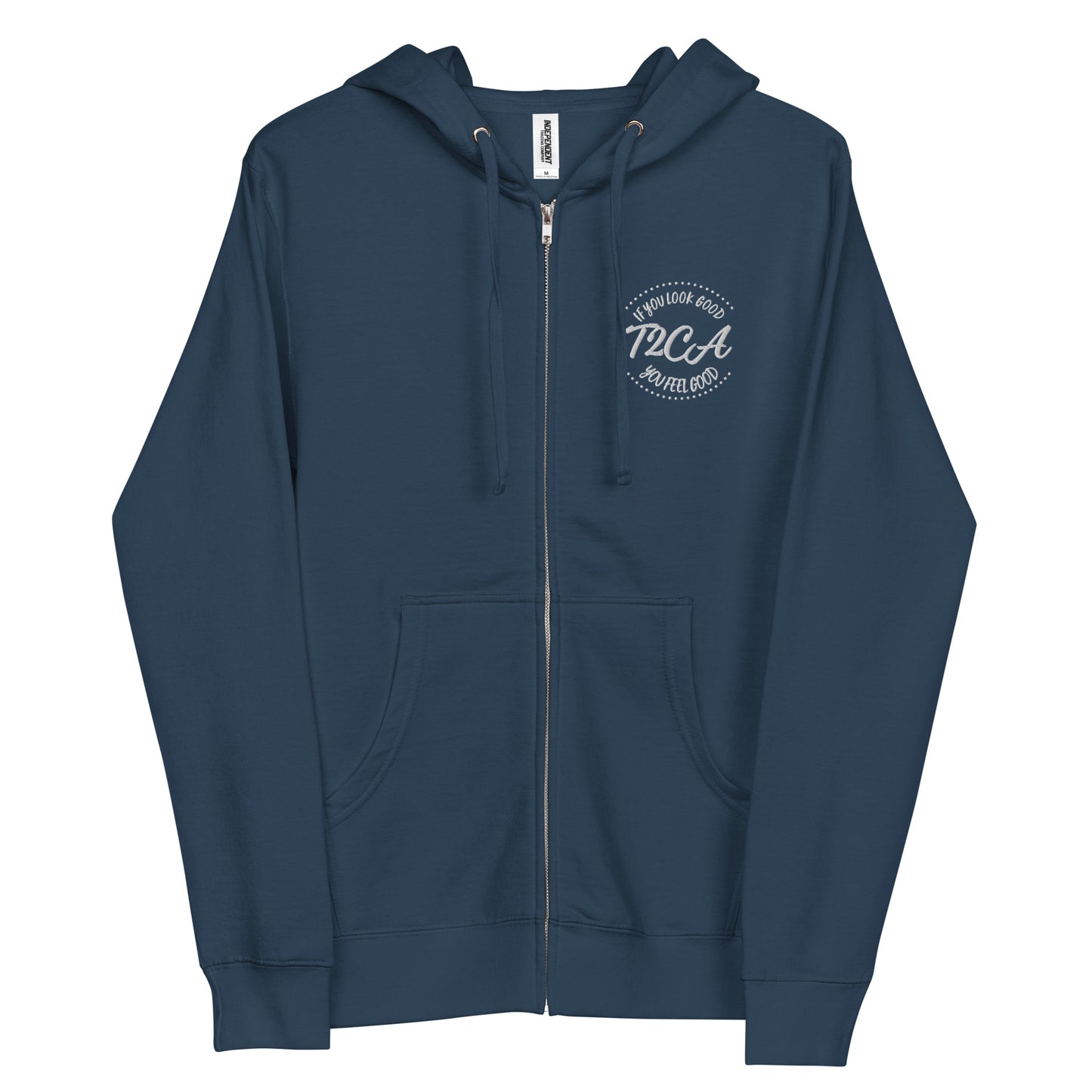 T2CA Unisex fleece zip up hoodie